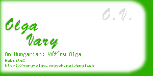 olga vary business card